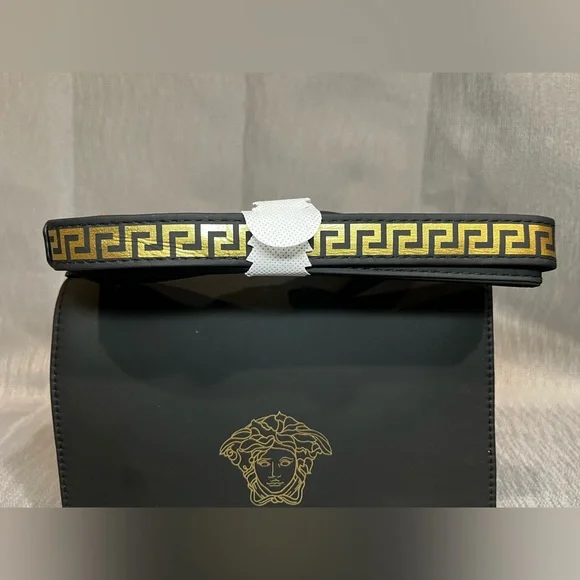 Versace Crossbody Bag Medusa Logo Small Purse Clutch Chic Vegan Wristlet NEW - Picture 6 of 9